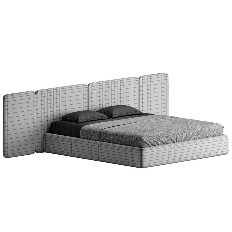 Natural Finish Fabric Pallet Bed Frame with Sponge Fill for Bedroom Comfort - Image 14