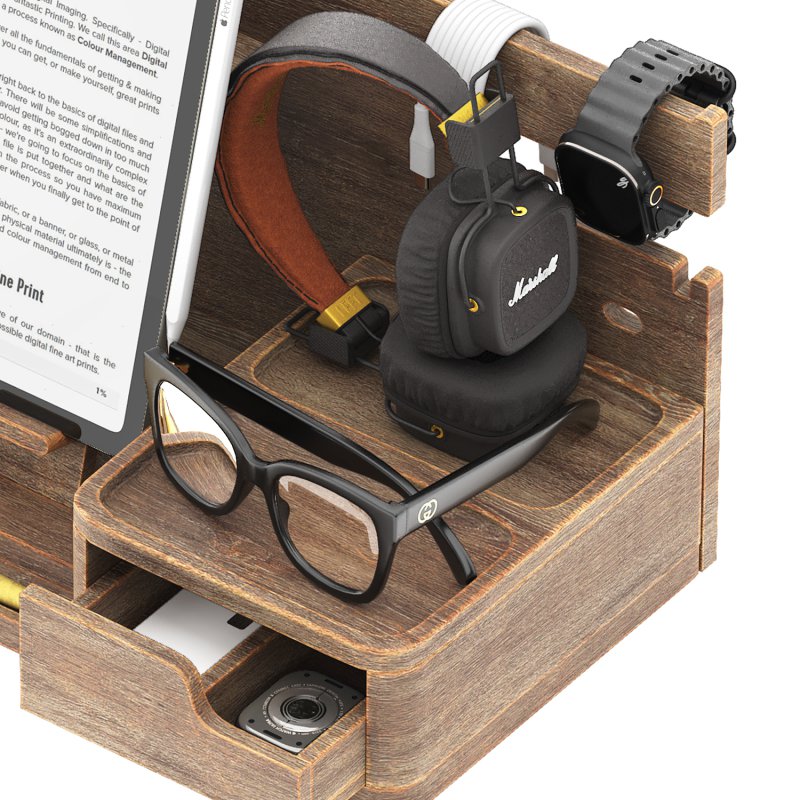 wooden nightstand organizer - Image 6