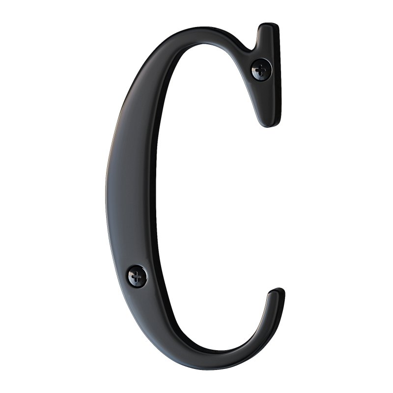 House Letter Solid Bright Brass Wall Mount C Letter - Image 4