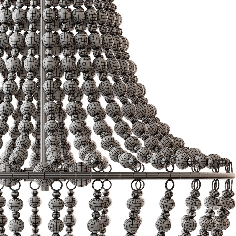 Wood Bead Chandelier - Image 15