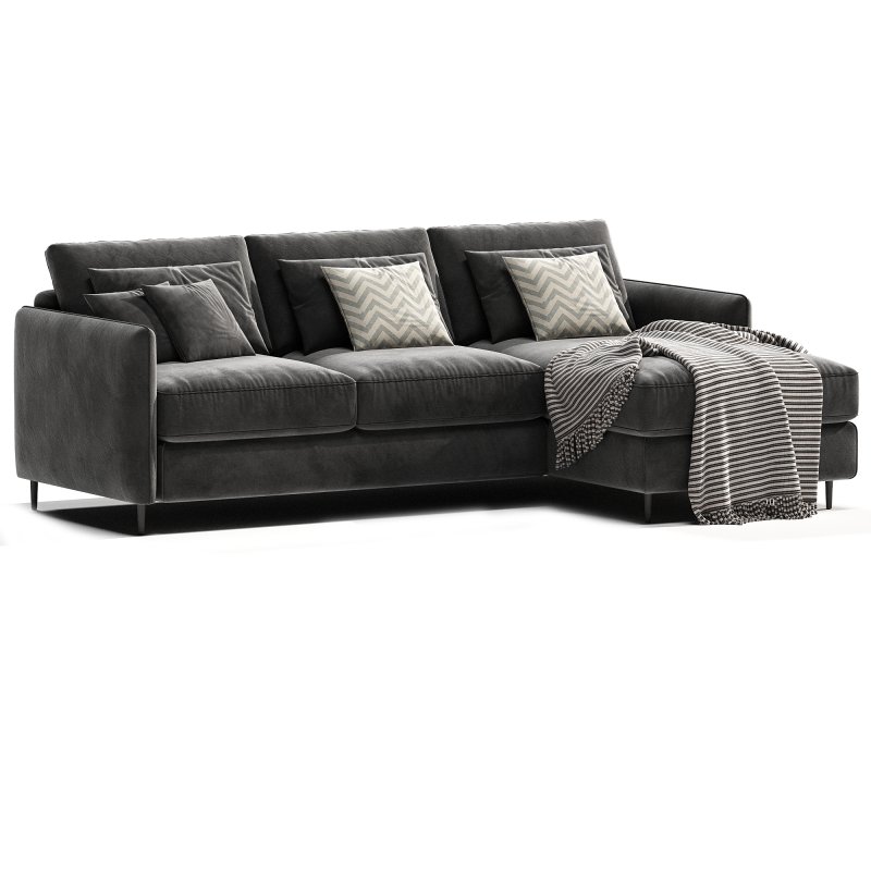 Sofá cama rinconero de algodón lino Loméo - Image 1