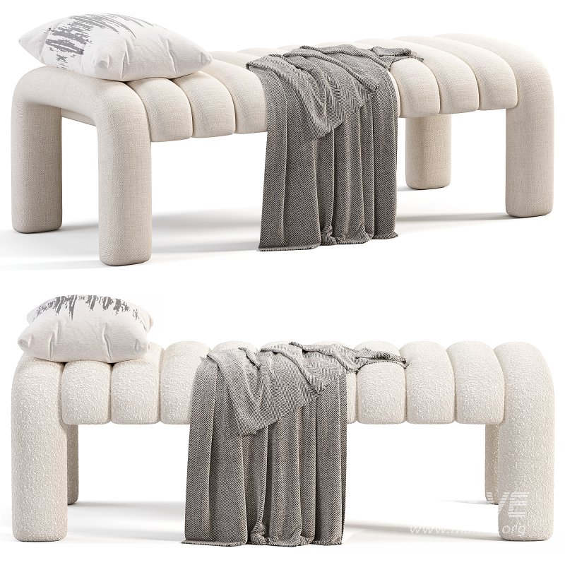 Willis Bench Boucle Natural - Image 2