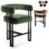 Mekah Upholstered Counter Stool with Metal Frame - Thumbnail 1