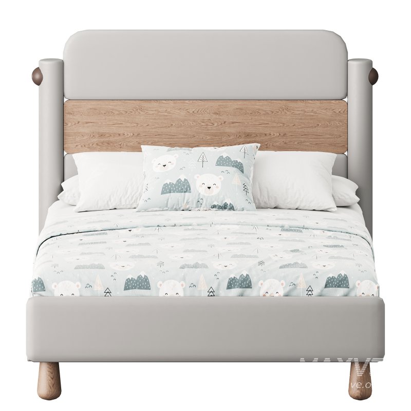 Desiree Childrens Bed White Natural - Image 2