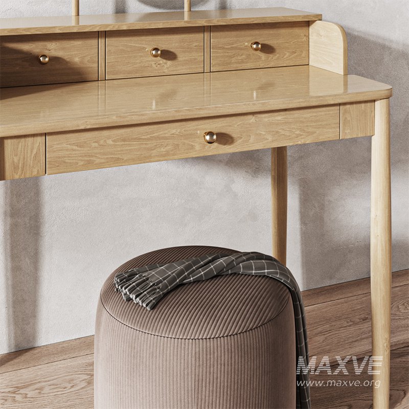 Dressing Table Lussan and KOFI 2 Pouffe - Image 3