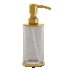 Pigeon and Poodle Pomaria Hollywood Gold Accent Clear Glass Soap Pump - Thumbnail 2