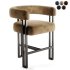 Mekah Upholstered Counter Stool with Metal Frame - Thumbnail 3
