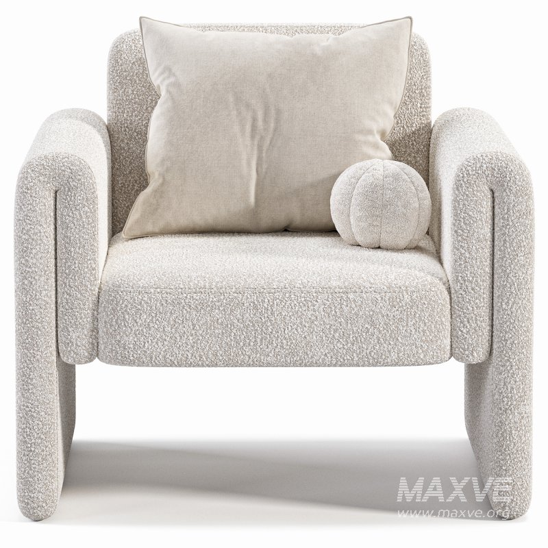 PROMENADE CHAIR IN IVORY BOUCLE - Image 4