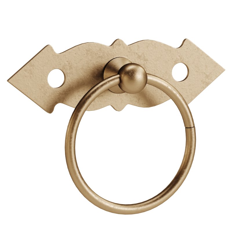 Ring Pull Cabinet Door Drawer Wrought Iron Black - Image 13