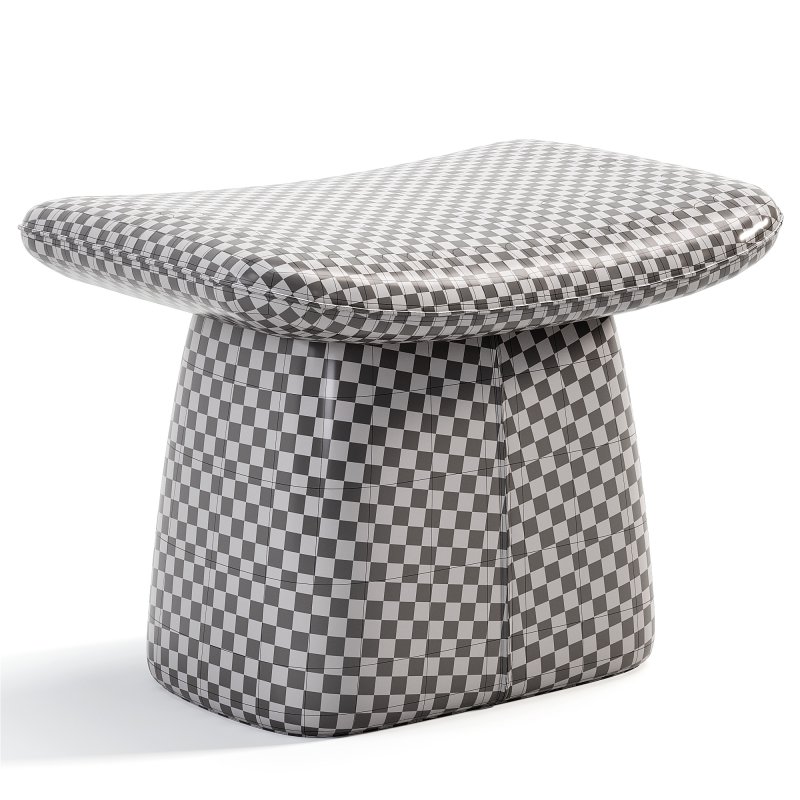 Modern Microfiber Leather Fabric Makeup Stool - Image 1