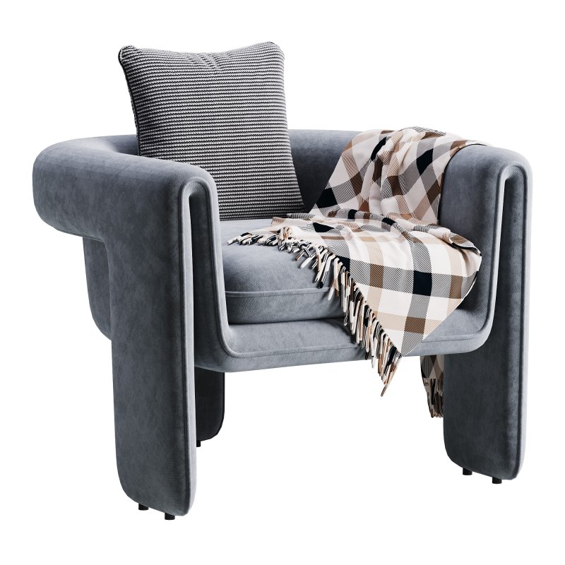 Sculptural Upholstered Lounge Chair - Image 6