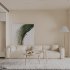 Warm modern simple living room scene - Thumbnail 1