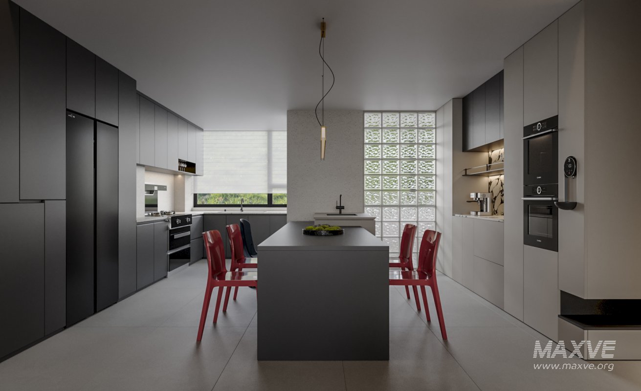 Modern living and dining room kitchen - Image 2