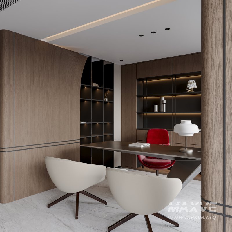 Modern living room and office scene - Image 6