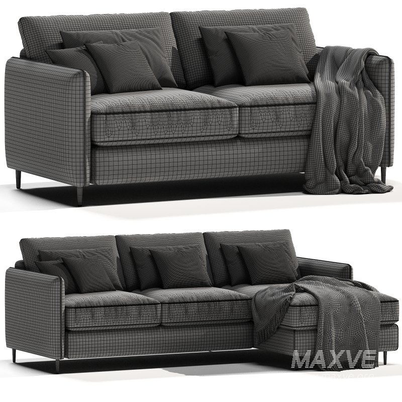 Sofá cama rinconero de algodón lino Loméo - Image 6