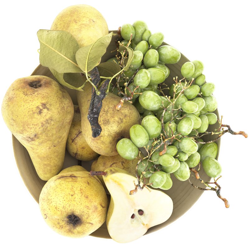 bowl of pears and grapes fruits - Image 4