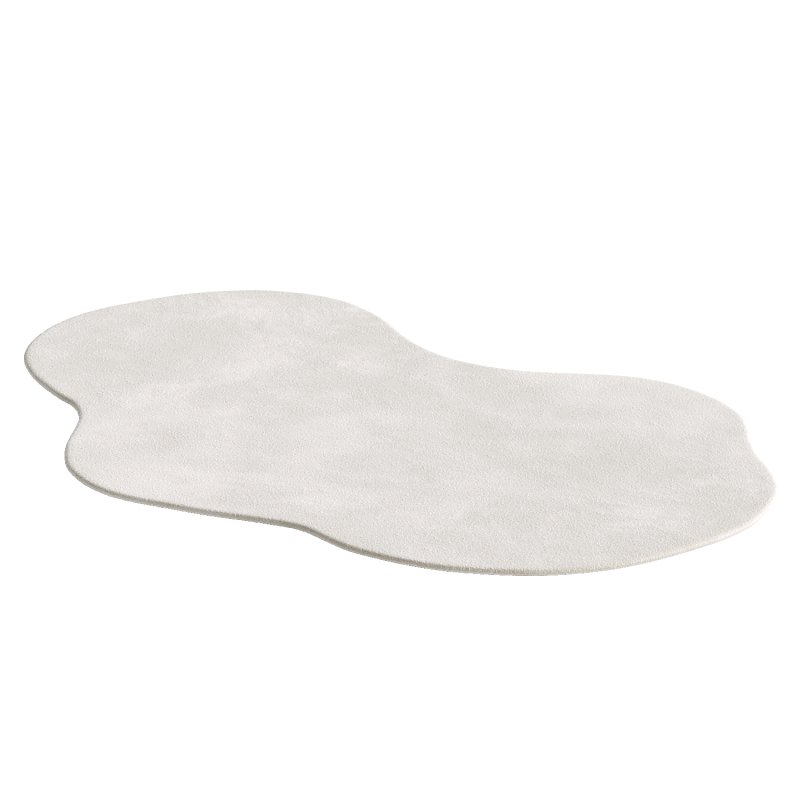 Demelza Neutral Cream Irregular Shape Washable Rug - Image 3