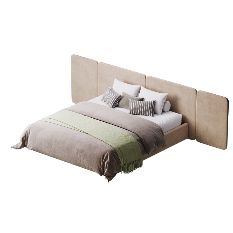 Natural Finish Fabric Pallet Bed - Image 6