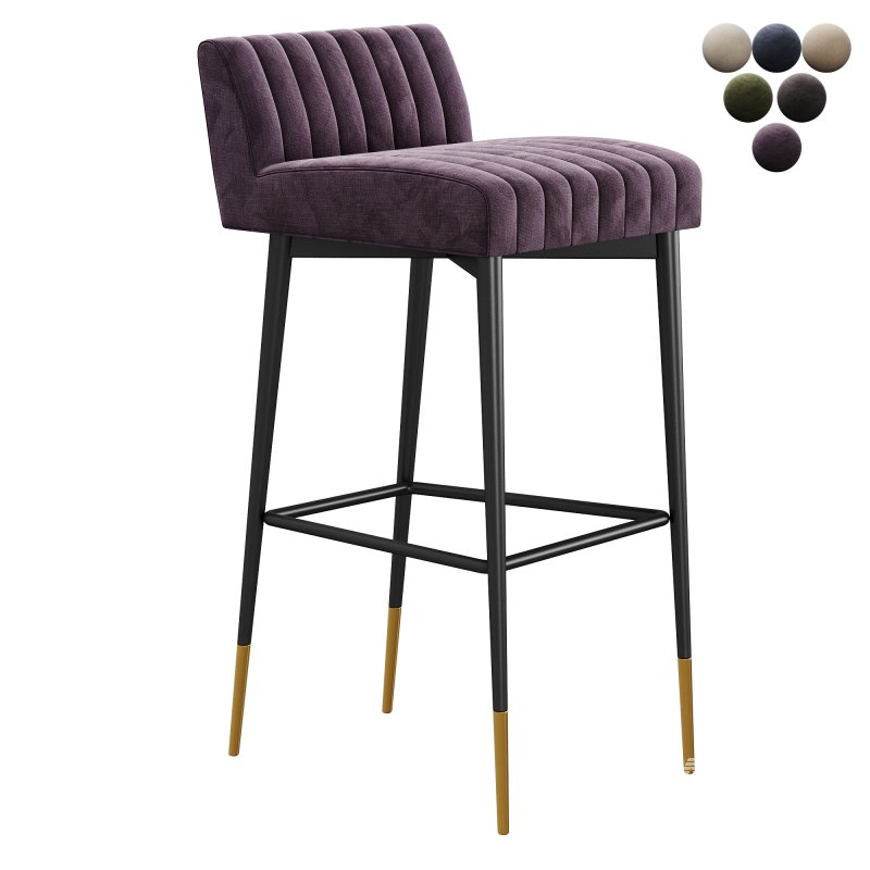 Liang Eimil Coltrane Bar Stool with Boucle Sand Fabric - Image 5
