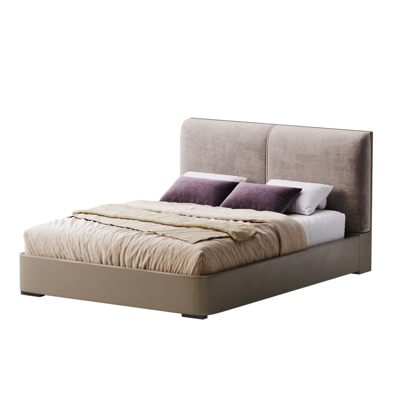 Rectangle Solid Color Storage Panel Bed - Image 12