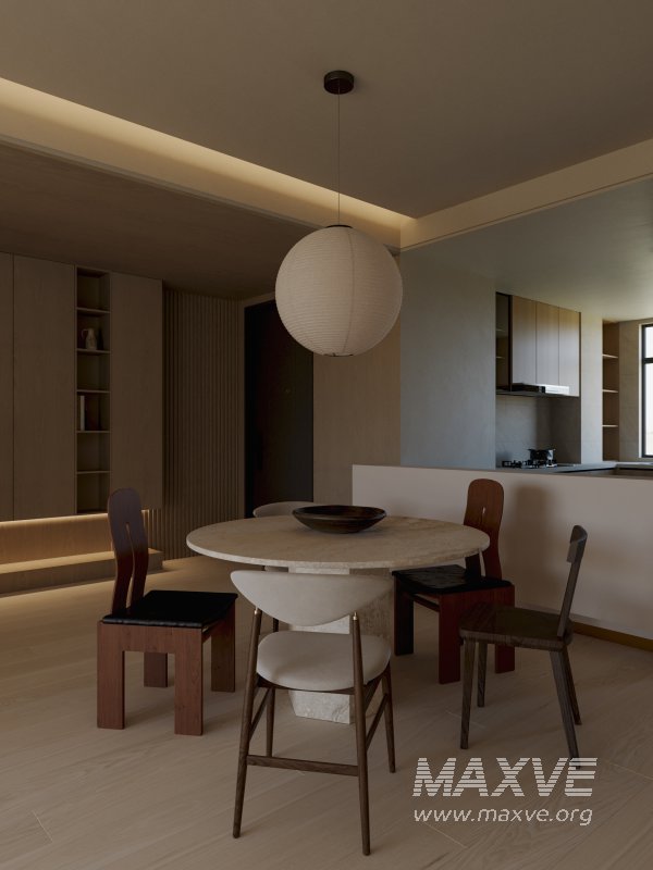 Wabi-sabi living and dining room - Image 8