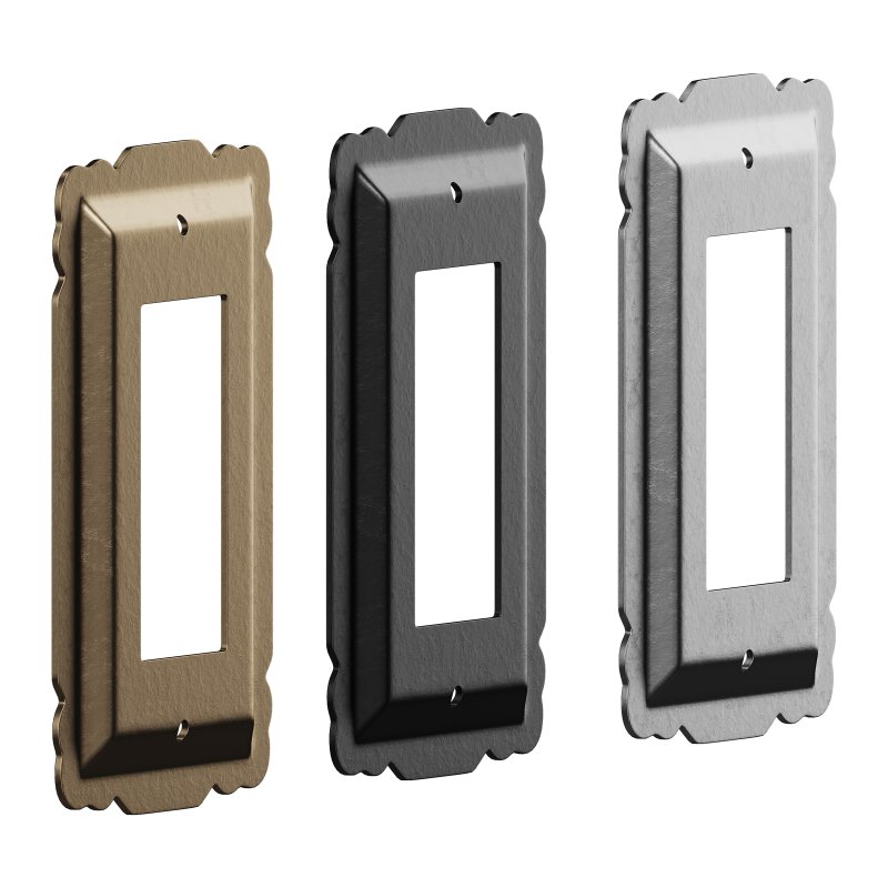 Switchplate Black Steel SIngle GFI RSF Wall Mount - Image 2