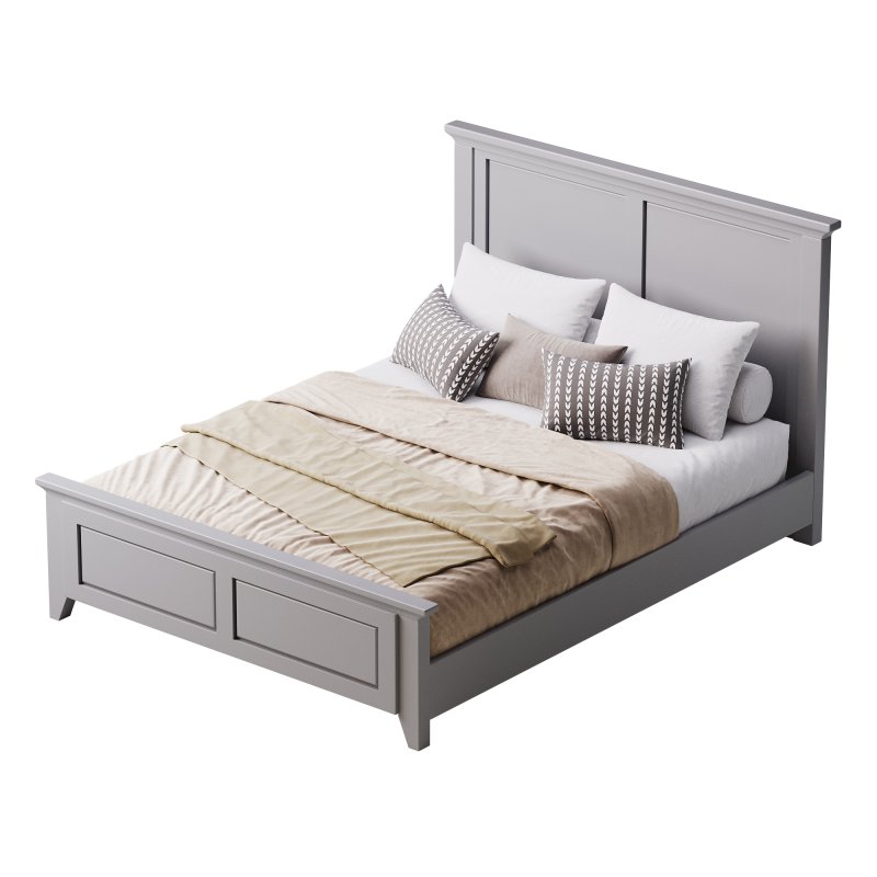 Solid Wood Panel Bed - Image 10