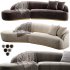 Reya Curved Sectional Sofa Lounge - Thumbnail 1