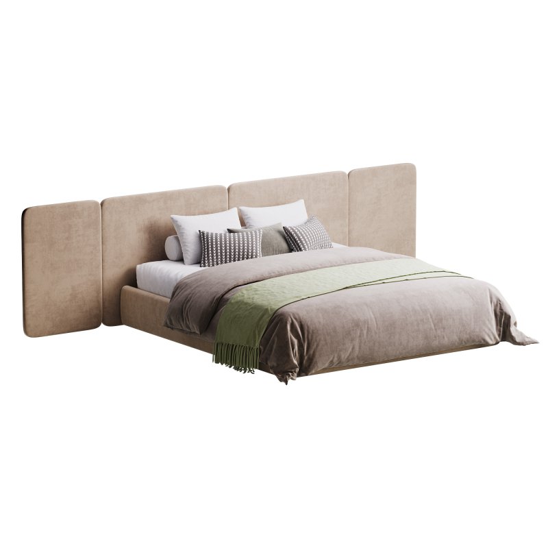 Natural Finish Fabric Pallet Bed - Image 4