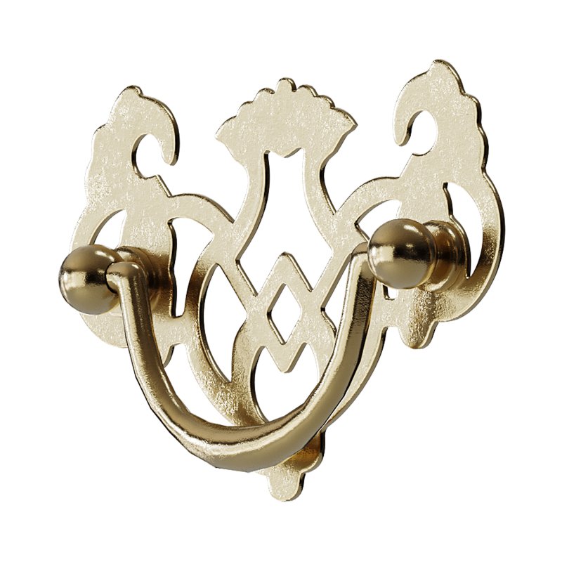 Chippendale Bail Pull Bright Solid Brass - Image 3