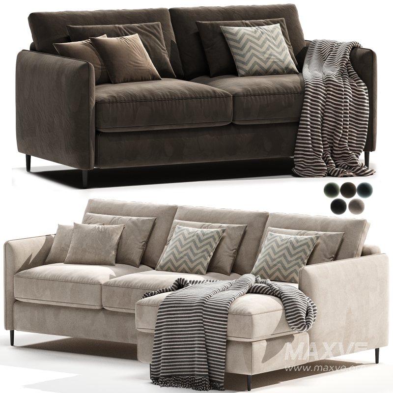 Sofá cama rinconero de algodón lino Loméo - Image 4