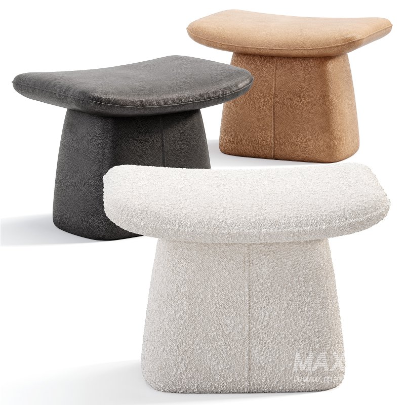 Modern Microfiber Leather Fabric Makeup Stool - Image 4