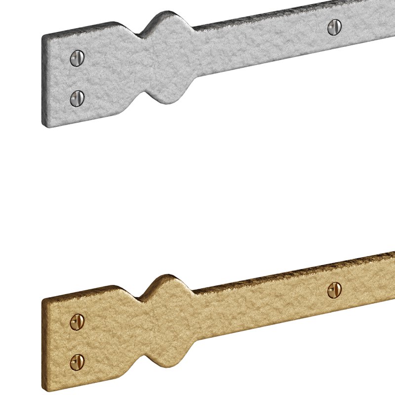 Wrought Iron Dummy Door Hinge Fleur De Lis 16″ Hinges - Image 15