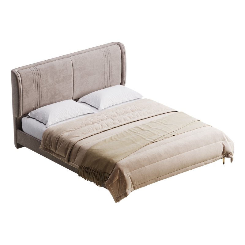 Contemporary White Pine Wooden Standard Bed - Image 6