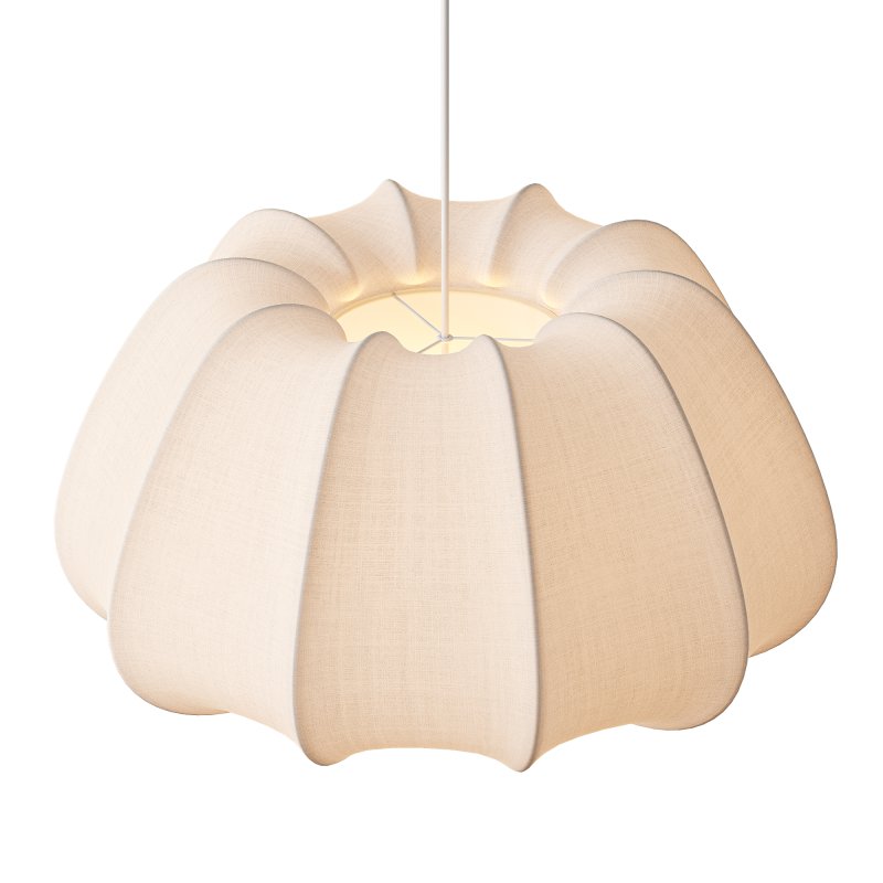 Traditional Japanese Fabric Pendant Light - Image 4