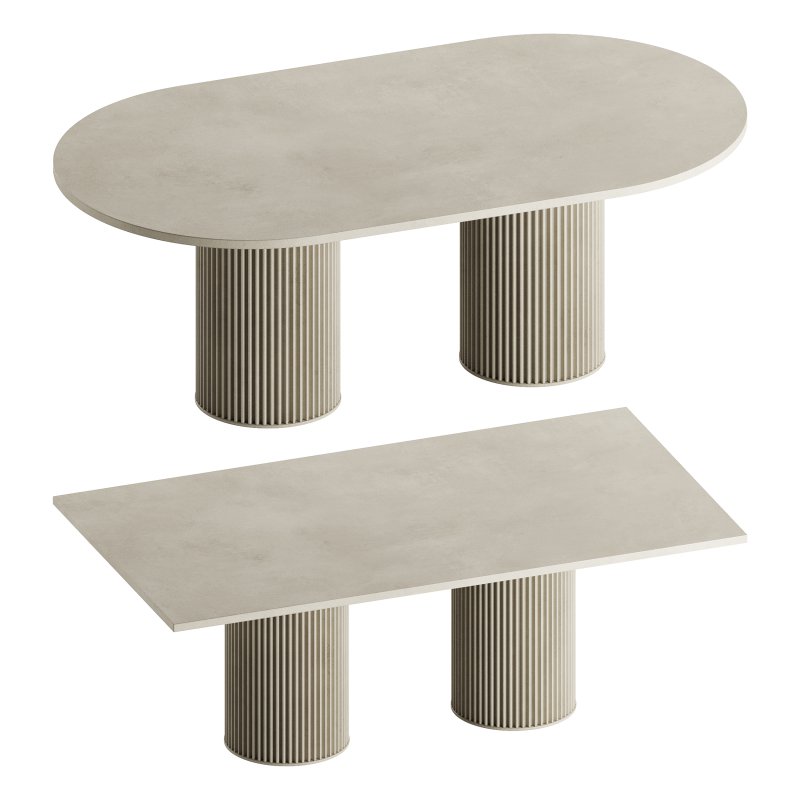 defies gravity by supporting large cantilevered tops with a central column (single or double depending on the size of the top). - Image 5