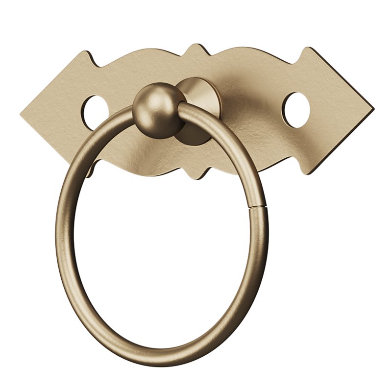 Ring Pull Cabinet Door Drawer Wrought Iron Black - Image 9