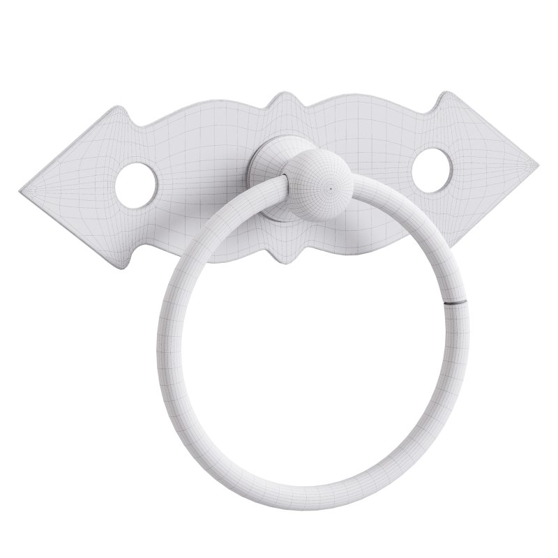 Ring Pull Cabinet Door Drawer Wrought Iron Black - Image 14