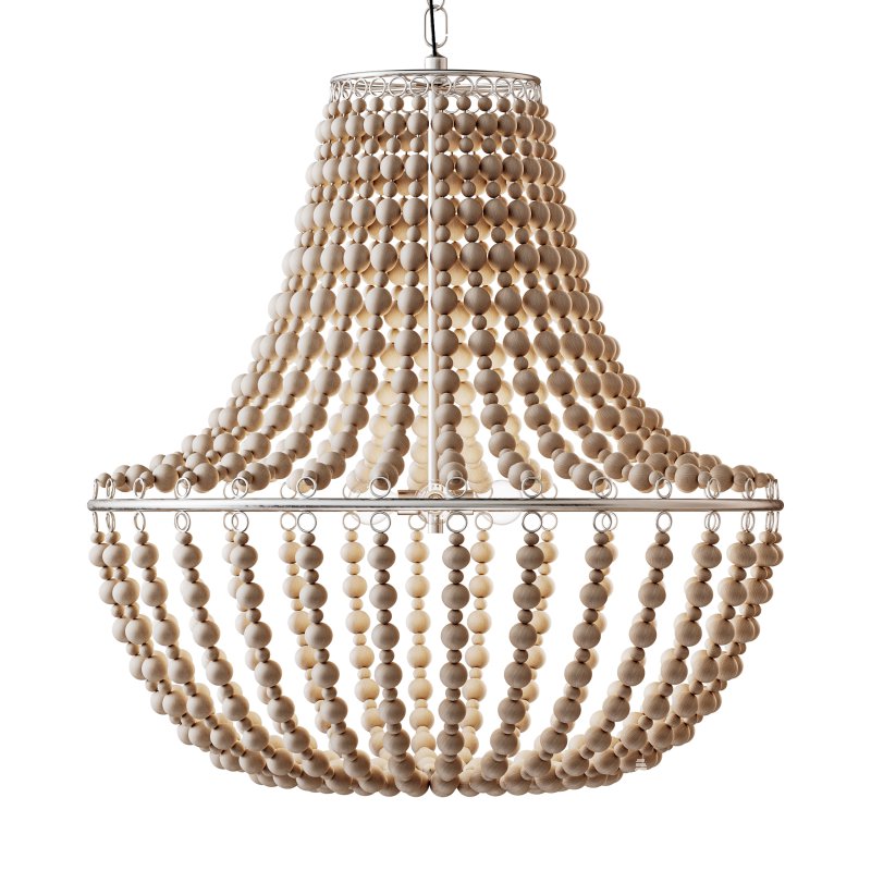 Wood Bead Chandelier - Image 3