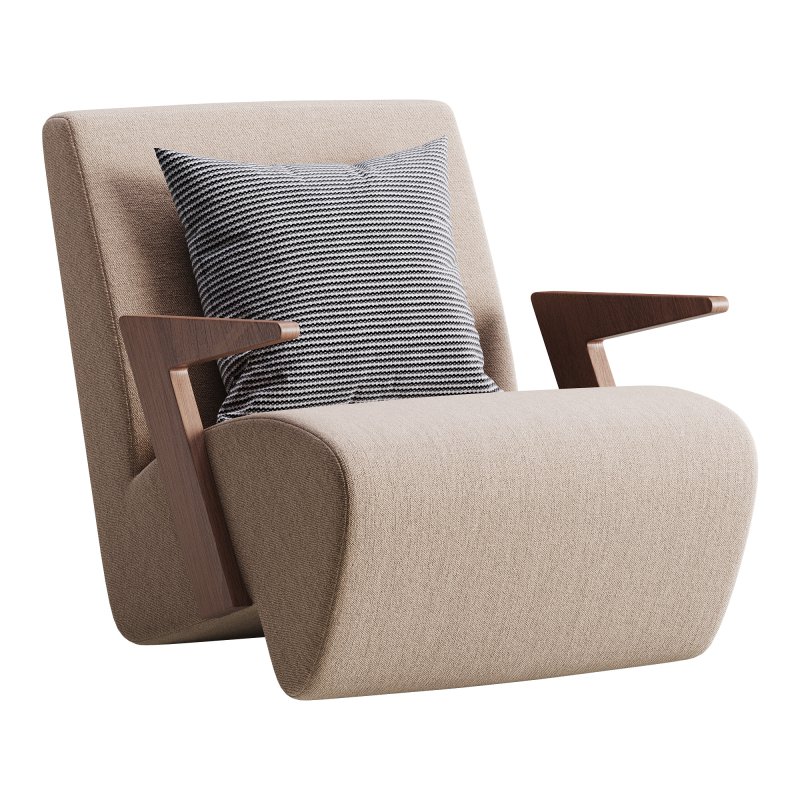 Modern Upholstered Lounge Chair - Image 2