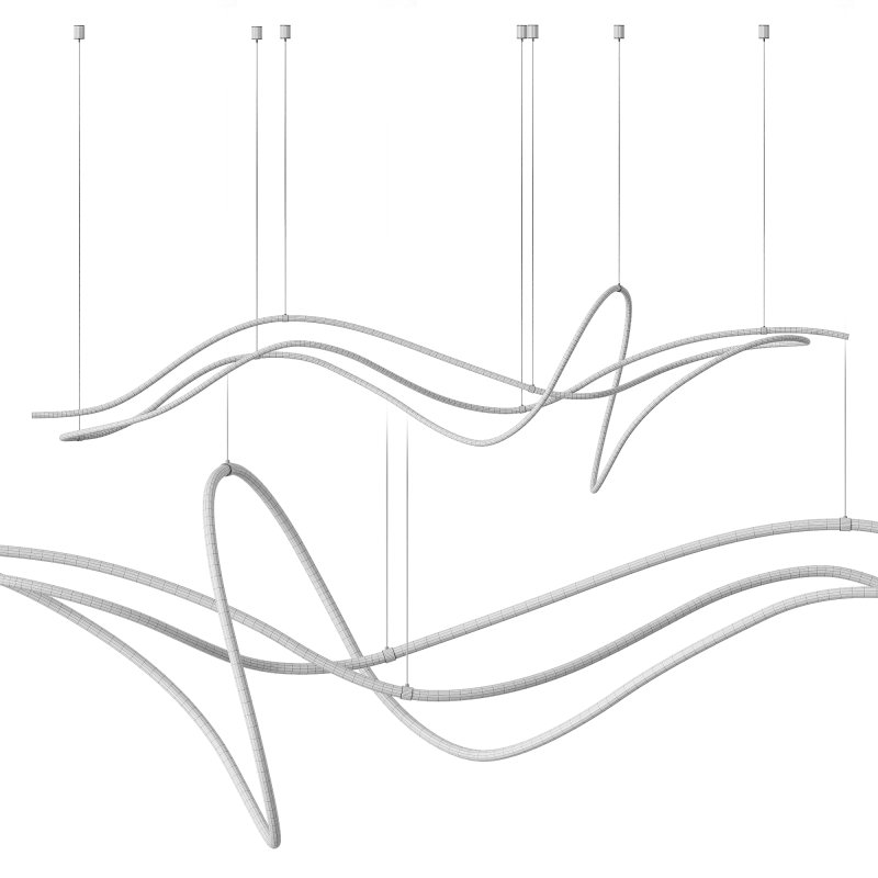 Line Art Geometry Chandelier - Image 3