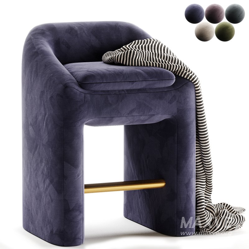 Liang Eimil Albin Counter Stool Lander Shade Chenille - Image 5