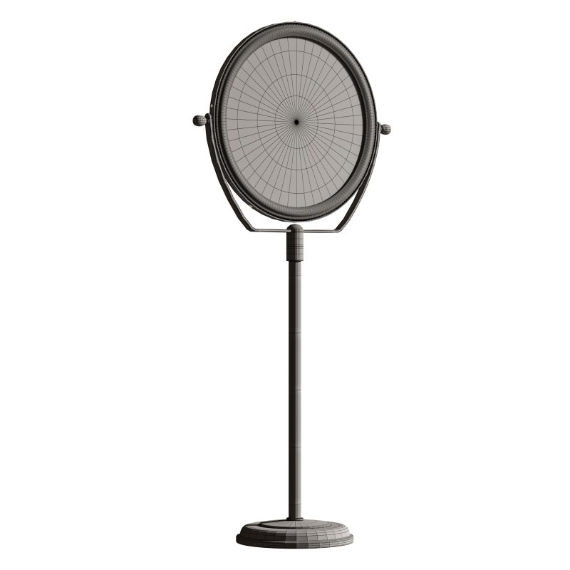 Table Makeup Mirror Chrome Brass Swivel Magnifying Two Sided - Image 14