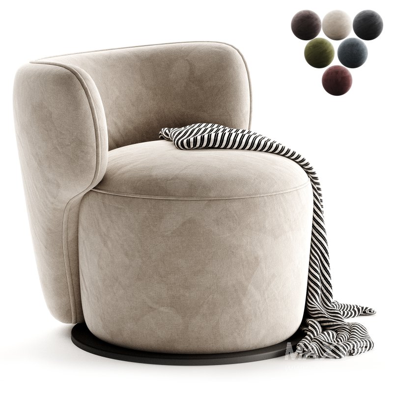SM Living Couture Sierra Black Swivel Armchair - Image 2
