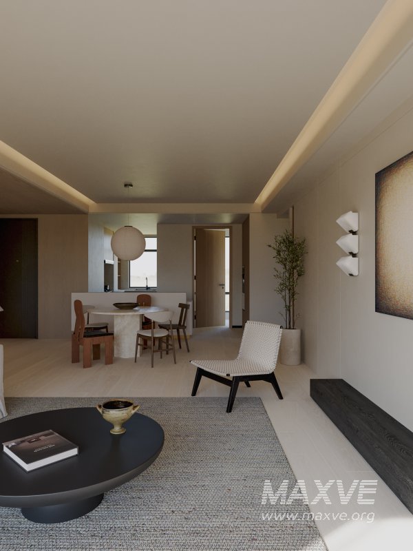 Wabi-sabi living and dining room - Image 6