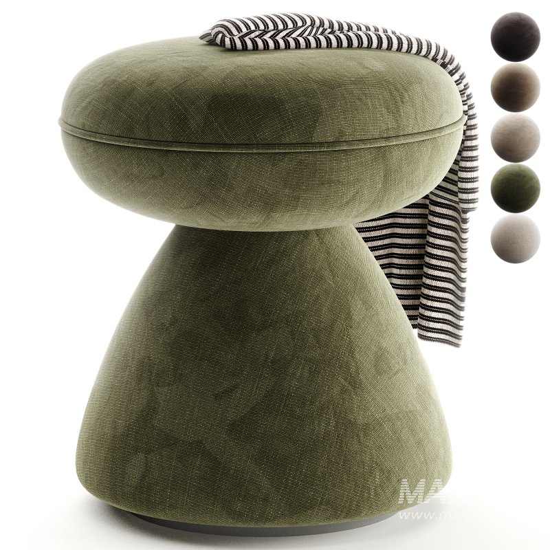 Liang Eimil Cusco Footstool Bennet Taupe Chenille - Image 2