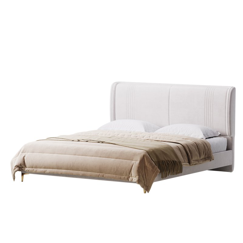 Contemporary White Pine Wooden Standard Bed - Image 11