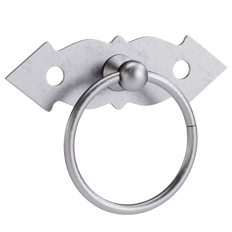 Ring Pull Cabinet Door Drawer Wrought Iron Black - Image 11