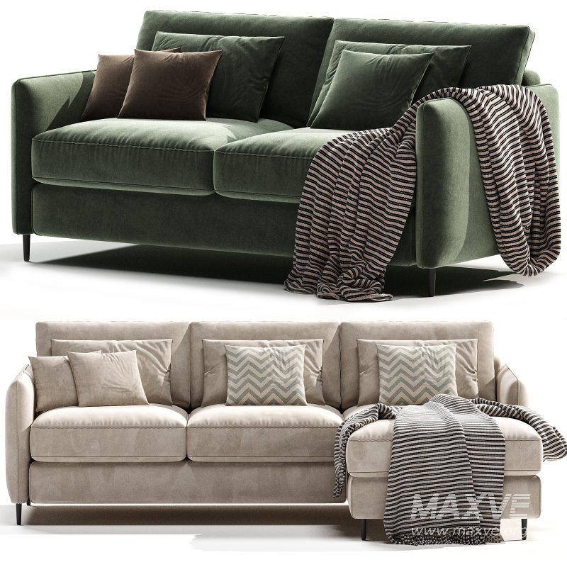 Sofá cama rinconero de algodón lino Loméo - Image 5