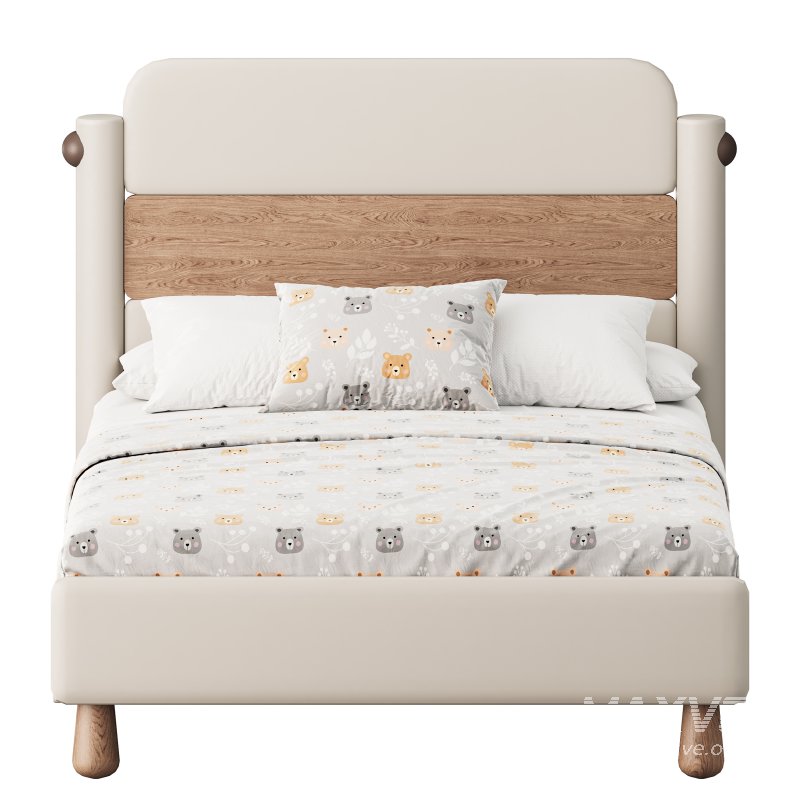 Desiree Childrens Bed White Natural - Image 4